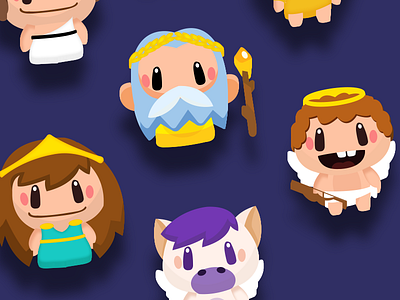 Characters for Endless Arcade Hopper game Bouncy Cloud 2d artwork character cute design fun game graphic illustration vector