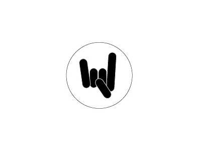 Rock black and white icon music rock saturday night vector