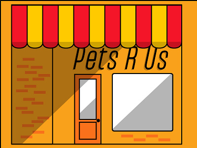 Fonts.com Hero Banner WIP banner cafe fonts.com hero illustration pet store store front wip