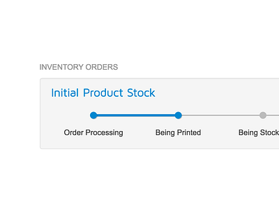 Order Status bootstrap graph inset progress bar typography