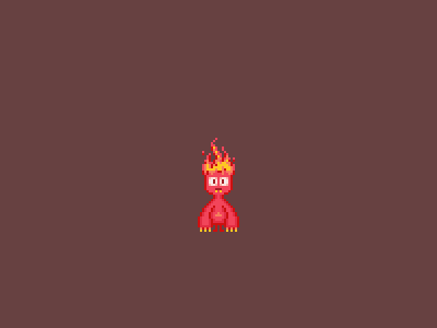 A HOT Monster animation character fire game monster pixel pixel art