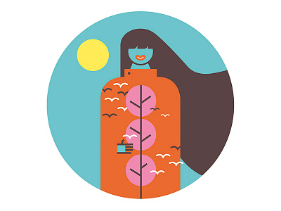 FAO: Annual report character character design design drawing earth editorial forests illustration magazine vector woman world