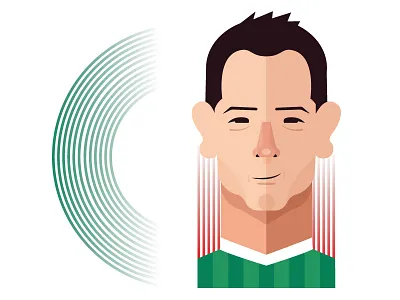 Javier "Chicharito" Hernández creativity design football fútbol illustration mexico minimal soccer sports type vector