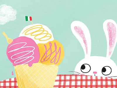 Bologna Bunny bunny childrens digital ice cream illustration photoshop publishing