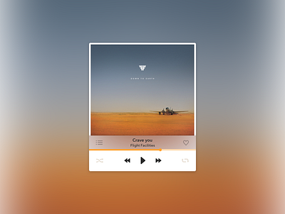 Day 005 - Music Player blur element interface like music player repeat shuffle sound ui widget