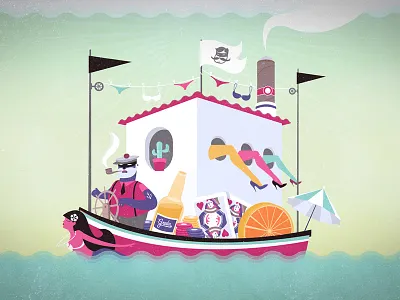 NOAH'S ARK beer boat cigar gredin matelos mermaid noahs ark poker travel