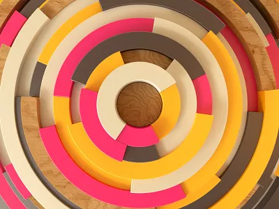 WIP 3d abstract arnold cinema 4d circular colofull