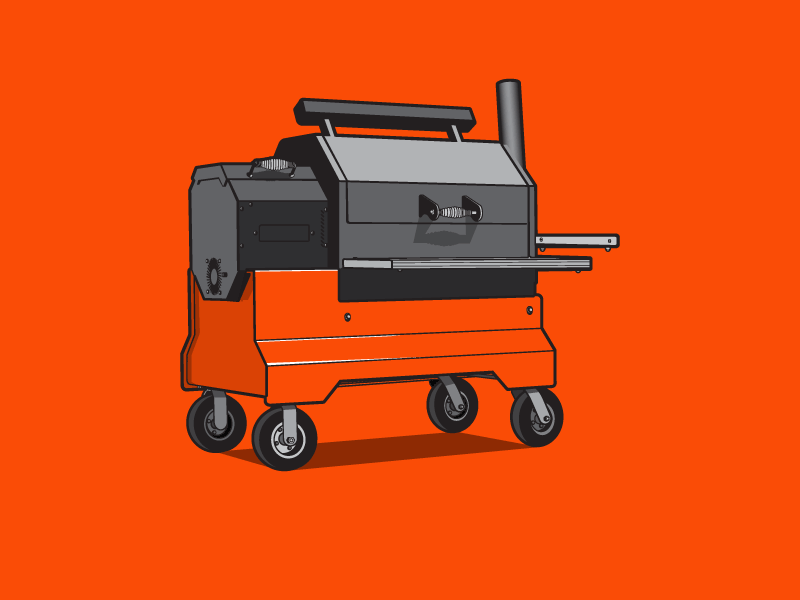 Yoder Smoker grill orange smoker yoder