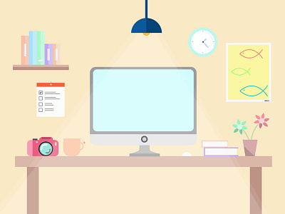 My Workspace color graphics illustrator my pastel vector workspace
