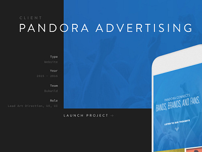 Portfolio Update case study client layout pandora portfolio typography web design