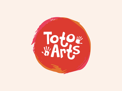 Toto Arts art brand branding children education identity kids logo orange red yellow youth