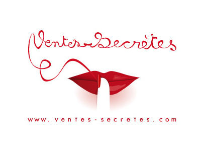 ventes secrètes lettering logotype