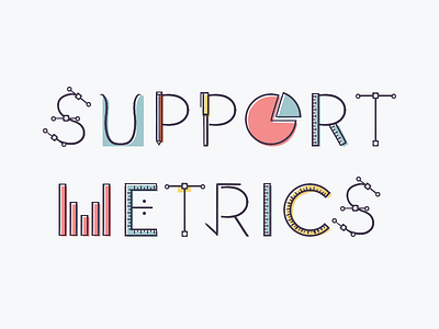 Support Metrics Illustration data graph math metrics path pen pie points root scale support