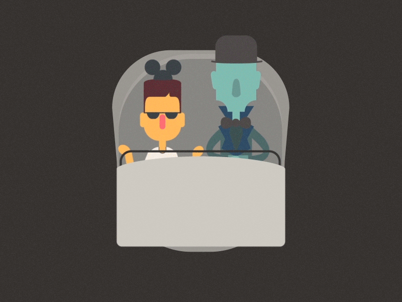 Ride 1: Haunted Mansion amusement park animation character design disney disneyland excited ghosts gif haunted mansion mickey mouse ride rotation