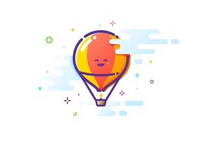 Balloon aerostat air balloon cloud cute flight happy joy lovely mbe nice popular proart prokopenko smile soar soaring trend up warmly