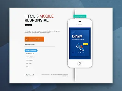 Responsive Mobile Banner adwords animated banner creative doubleclick googlewebdesigner html5 mobile responsive shop woo commerce