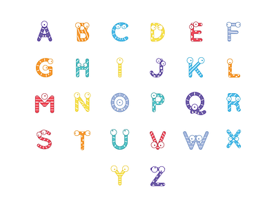 Monster Alphabet alphabet colours happyletters illustration kids kroonstudio letters monster