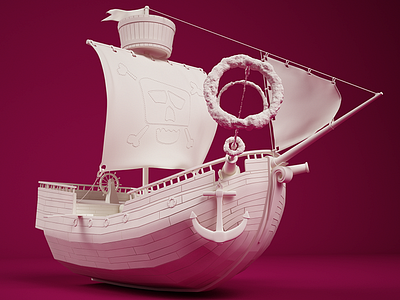 The Pirate 01 c4d character cinema4d model pirate ship vrayforc4d