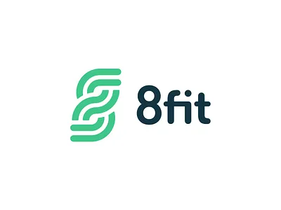 8fit logo 8fit app brand fitness logo startup