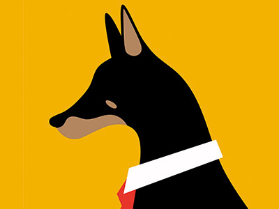 Dog People-2 doberman dog dogs dondraper illustration madmen people