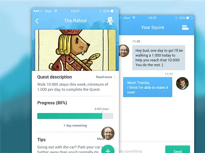 Health Quest app design gamification health ios quest