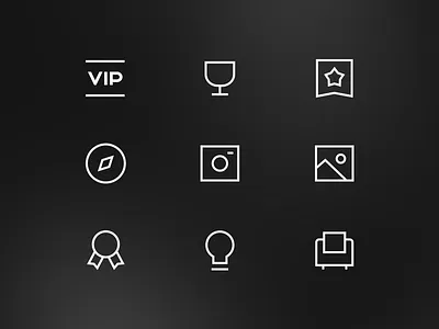 Cago Icon camera culture discover gallery icon inspiration integral line sofa vip wine