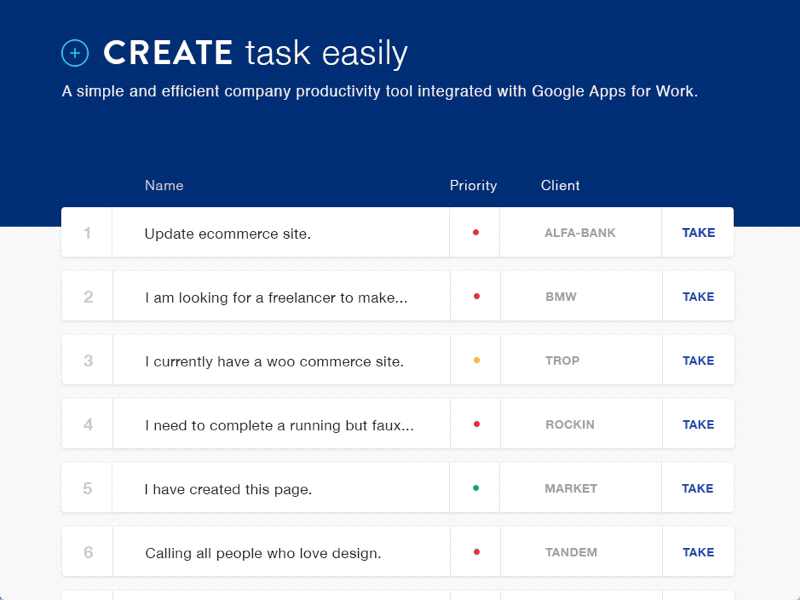 The Leaves animation design minimal site task manager ui ux