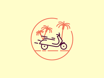 Style exploration branding delivery palms summer vespa