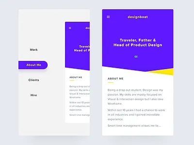 Portfolio_Mobile Responsive branding concept ios minimal mobile personal portfolio responsive