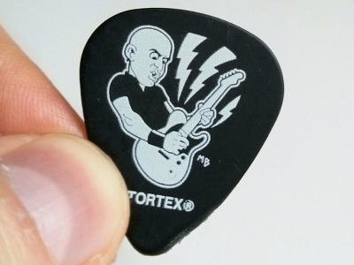 Jeff Stinco's Pick (Picture) band black caricature design guitar rock simple plan small