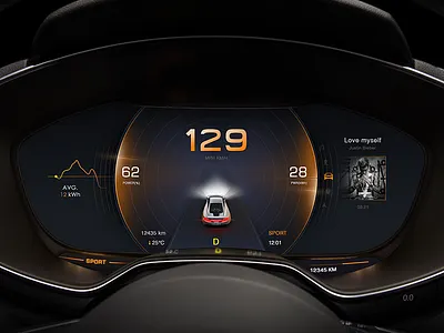 New Design in Car Dashboard No.2 car dashboard hmi ui ux