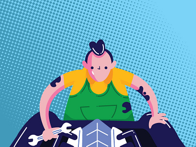 Mechanic cars character designs mechanic
