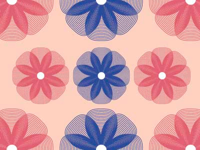 Stripy flowers design flower flowers graphic illustrator pattern repeat rotata stripe vector wallpaper