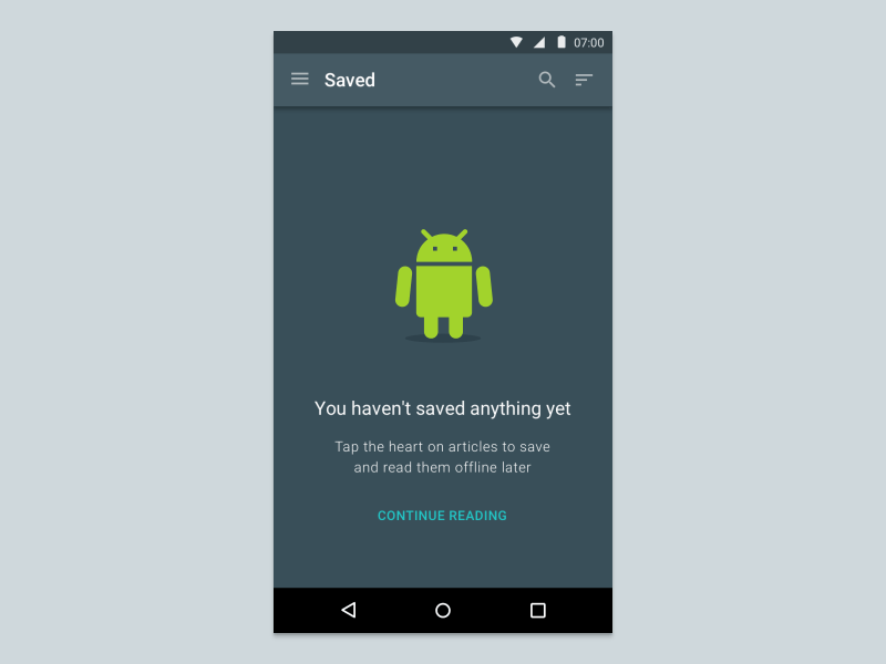 Google Playbook – Save Animation android animation app droid empty state google heart material design motion playbook ribot save