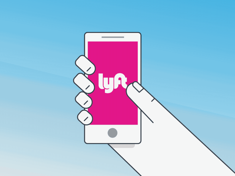 Ride Globally with Lyft animation didi global grab hand lyft map phone world