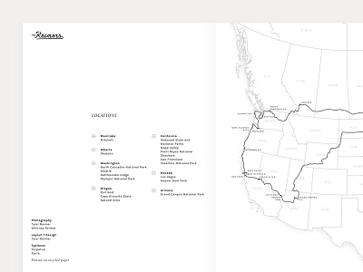 The Reimers trip map locations map road trip route table of contents