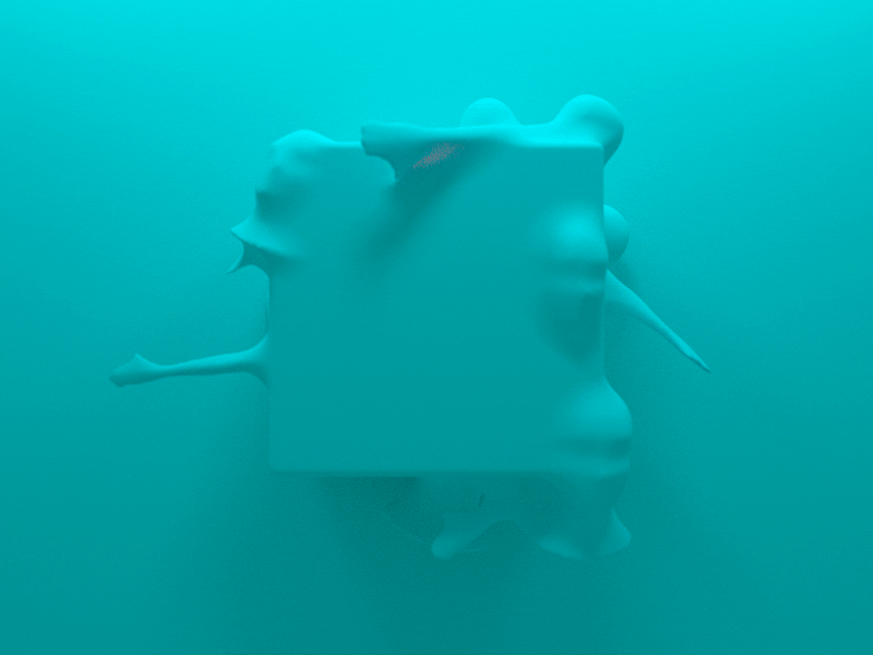 Giving heads. 3d c4d cinema 4d cube gif head houdini mesh motion design vdb x particles