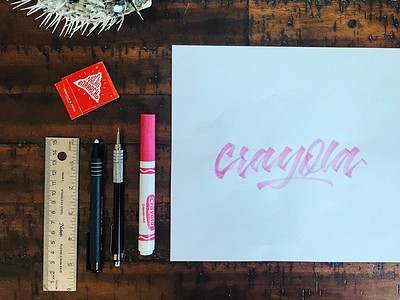 Crayola brushpen brushtype crayola custom type hand lettering handmade lettering logotype sketch tombow type typography