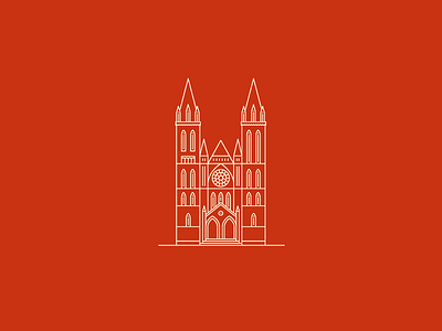 Cathedral architecture building cathedral church illustration line simple