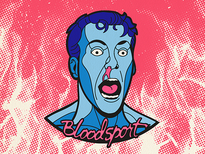 "Based on the real story of the Great White Dragon" 80s action bloodsport cannon enamel pin illustration jcvd movie pin retro vector vhs