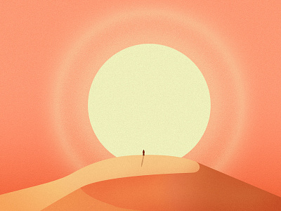 Desert Wanderer abstract desert illustration nature