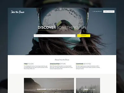Into The Brave Website extreme sports logo skate snowboard surf web design