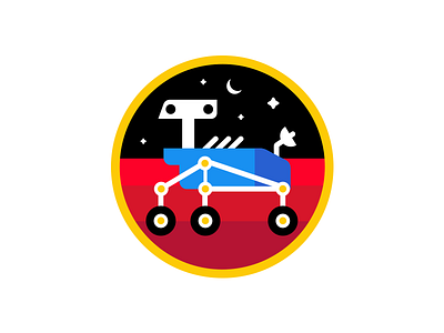 Rover cute explore future planet robot rover space stars