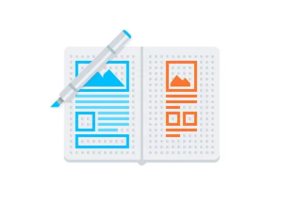 Sketchbook Wireframes & Copic Marker graphic illustration imgix sketch svg vector wireframes