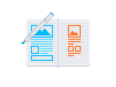 Sketchbook Wireframes & Copic Marker graphic illustration imgix sketch svg vector wireframes