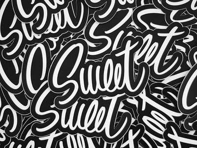 Sweet Stickers handlettering lettering logo logotype print sticker typography