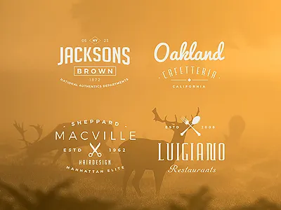 Vintage Logos Set 1 badge insignia label logo retro typography vintage