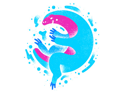 Honey Badger animal cartoon character grit happy illustration illustrator spirit texture vector zoo