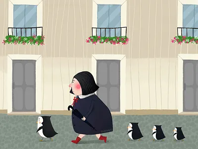 WALK girl penguins