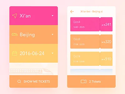 Ticket app clean color daily ui pink simple ticket ui ux
